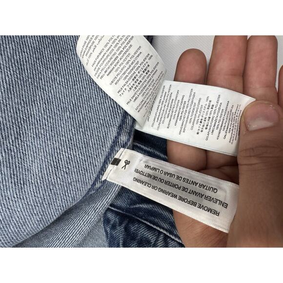 Michael Kors Faux Fur Collar Denim Jacket Size M-L - Picture 13 of 16